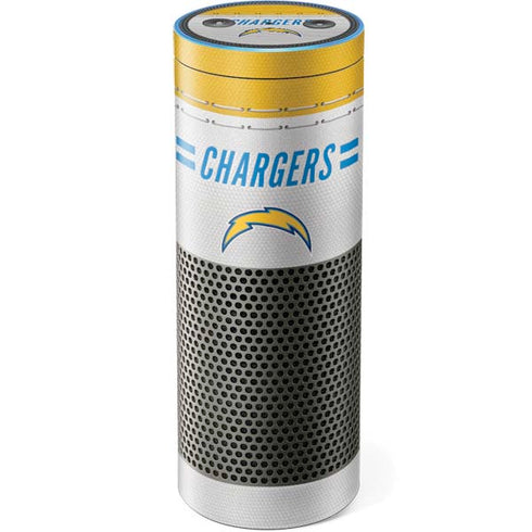 NFL Los Angeles Chargers White Striped Amazon Echo Skin