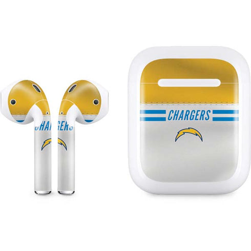 NFL Los Angeles Chargers White Striped Apple AirPods Skin