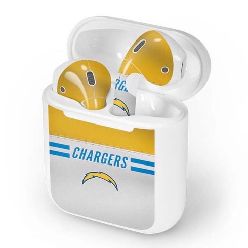 NFL Los Angeles Chargers White Striped Apple AirPods Skin