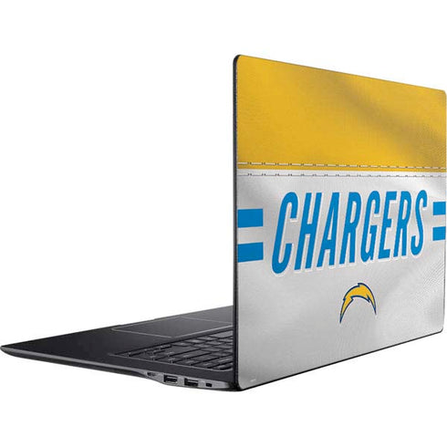 NFL Los Angeles Chargers White Striped Ativ Book 9 (15.6in 2014) Skin