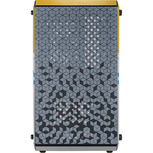 NFL Los Angeles Chargers White Striped Cooler Master MasterBox Q300L Mini Tower Skin