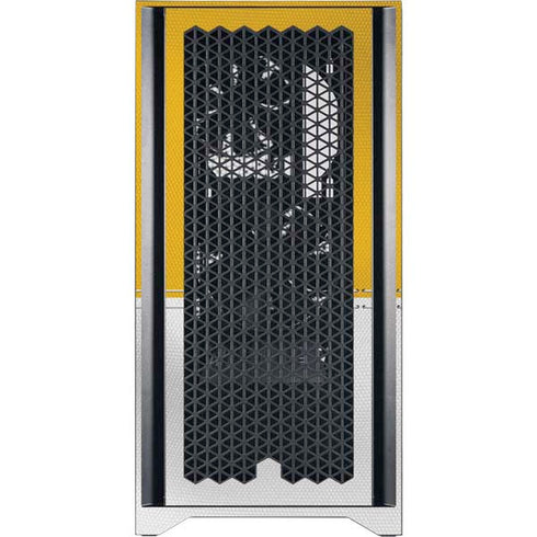 NFL Los Angeles Chargers White Striped Corsair 4000D Tempered Glass Mid-Tower ATX Case Skin