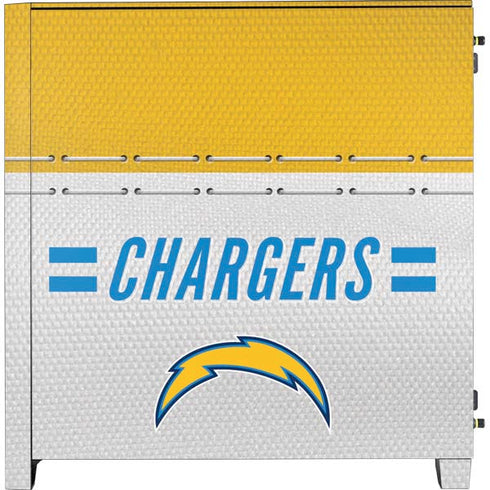 NFL Los Angeles Chargers White Striped Corsair 4000D Tempered Glass Mid-Tower ATX Case Skin