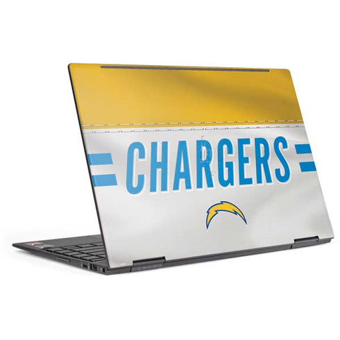 NFL Los Angeles Chargers White Striped HP Envy Skin