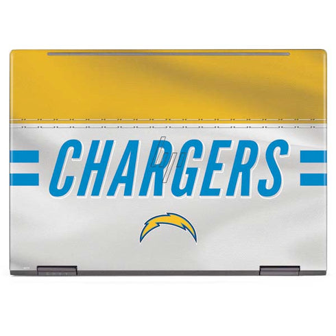 NFL Los Angeles Chargers White Striped HP Envy Skin
