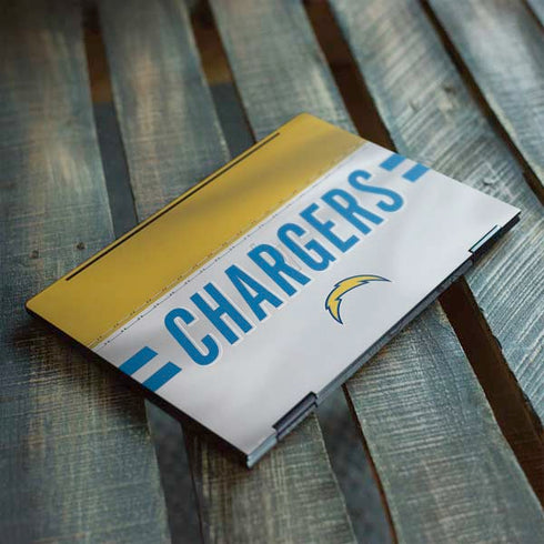 NFL Los Angeles Chargers White Striped HP Envy Skin