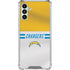 NFL Los Angeles Chargers White Striped Galaxy A13 5G Clear Case