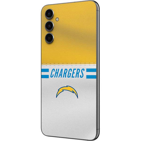 NFL Los Angeles Chargers White Striped Galaxy A14 5G Skin