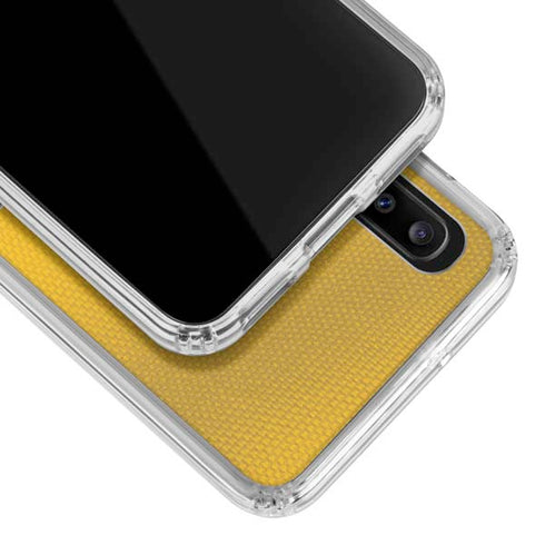 NFL Los Angeles Chargers White Striped Galaxy A20 Clear Case