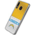 NFL Los Angeles Chargers White Striped Galaxy A20 Clear Case