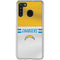 NFL Los Angeles Chargers White Striped Galaxy A21 Clear Case