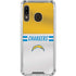 NFL Los Angeles Chargers White Striped Galaxy A30 Clear Case
