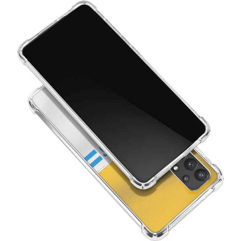 NFL Los Angeles Chargers White Striped Galaxy A32 5G Clear Case