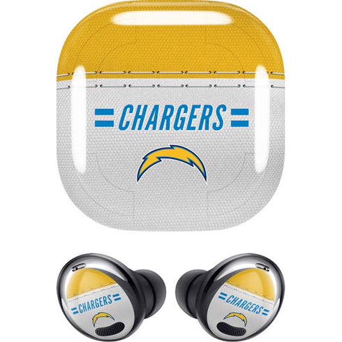 NFL Los Angeles Chargers White Striped Galaxy Buds Pro Skin