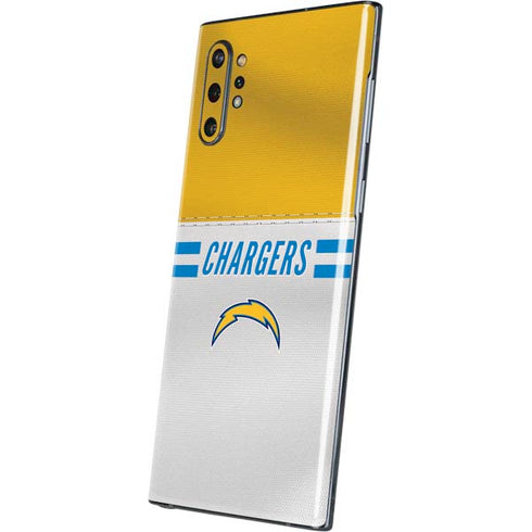NFL Los Angeles Chargers White Striped Galaxy Note 10 Plus Skin