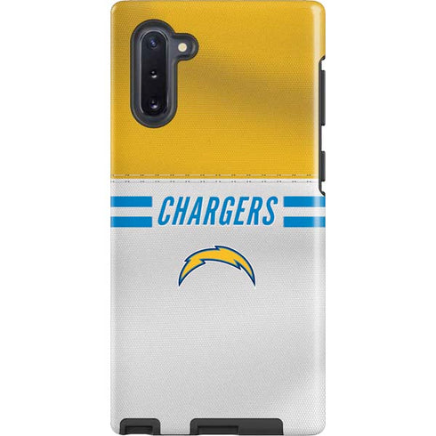 NFL Los Angeles Chargers White Striped Galaxy Note 10 Pro Case