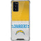 NFL Los Angeles Chargers White Striped Galaxy Note20 5G Clear Case