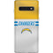 NFL Los Angeles Chargers White Striped Galaxy S10 Skin