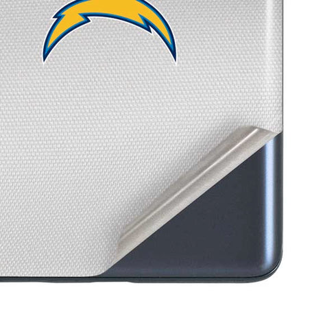 NFL Los Angeles Chargers White Striped Galaxy S20 Fan Edition Skin