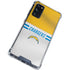 NFL Los Angeles Chargers White Striped Galaxy S20 FE Clear Case
