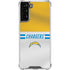 NFL Los Angeles Chargers White Striped Galaxy S21 FE Clear Case