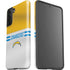 NFL Los Angeles Chargers White Striped Galaxy S21 Plus 5G Pro Case