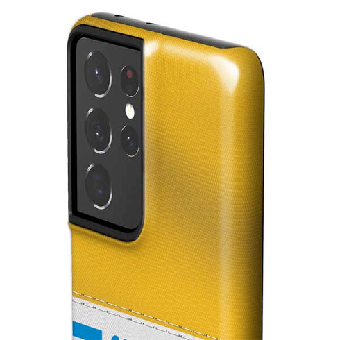 NFL Los Angeles Chargers White Striped Galaxy S21 Ultra 5G Pro Case