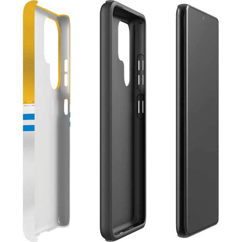 NFL Los Angeles Chargers White Striped Galaxy S22 Ultra Pro Case