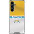 NFL Los Angeles Chargers White Striped Galaxy S23 FE Clear Case