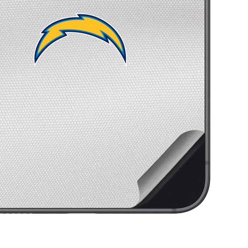 NFL Los Angeles Chargers White Striped Galaxy S23 FE Skin