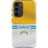 NFL Los Angeles Chargers White Striped Galaxy S23 Plus Pro Case