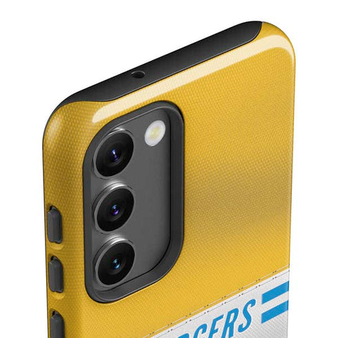 NFL Los Angeles Chargers White Striped Galaxy S23 Pro Case
