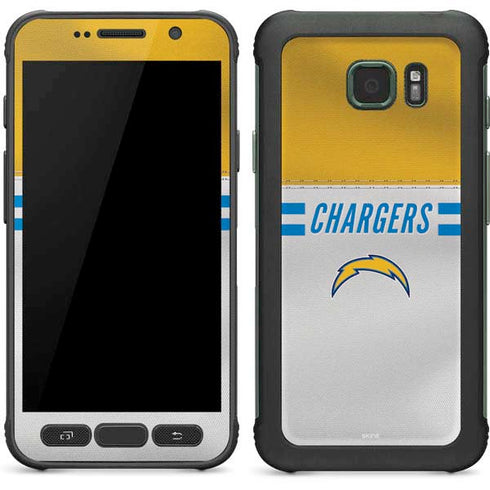 NFL Los Angeles Chargers White Striped Galaxy S7 Active Skin