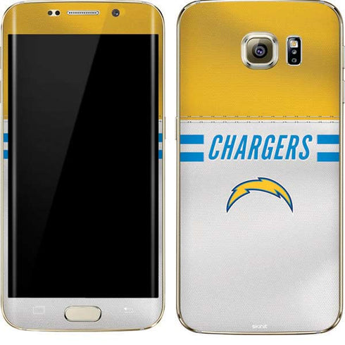 NFL Los Angeles Chargers White Striped Galaxy S7 Edge Skin