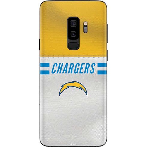NFL Los Angeles Chargers White Striped Galaxy S9 Plus Skin