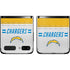 NFL Los Angeles Chargers White Striped Galaxy Z Flip Skin
