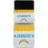 NFL Los Angeles Chargers White Striped Galaxy Z Flip3 5G Skin