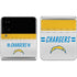 NFL Los Angeles Chargers White Striped Galaxy Z Flip4 5G Skin