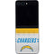 NFL Los Angeles Chargers White Striped Galaxy Z Flip5 5G Skin