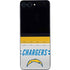 NFL Los Angeles Chargers White Striped Galaxy Z Flip5 5G Skin