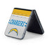 NFL Los Angeles Chargers White Striped Galaxy Z Flip5 5G Skin