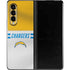 NFL Los Angeles Chargers White Striped Galaxy Z Fold3 5G Skin