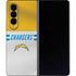 NFL Los Angeles Chargers White Striped Galaxy Z Fold4 5G Skin