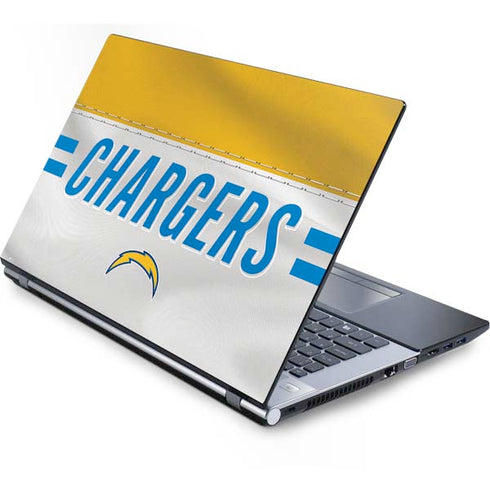 NFL Los Angeles Chargers White Striped Generic Laptop Skin