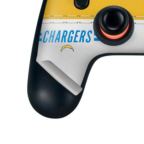 NFL Los Angeles Chargers White Striped Google Stadia Controller Skin