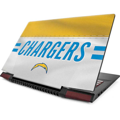NFL Los Angeles Chargers White Striped Lenovo IdeaPad Skin