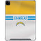 NFL Los Angeles Chargers White Striped iPad Pro 12.9in (2020) Clear Case