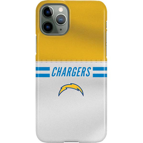 NFL Los Angeles Chargers White Striped iPhone 11 Pro Lite Case