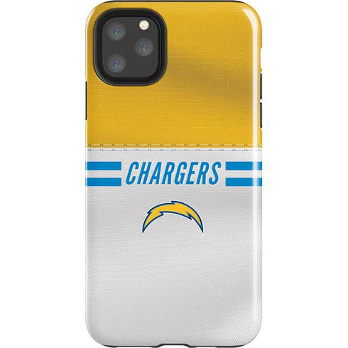 NFL Los Angeles Chargers White Striped iPhone 11 Pro Max Impact Case