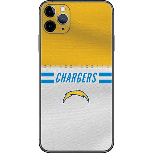 NFL Los Angeles Chargers White Striped iPhone 11 Pro Max Skin